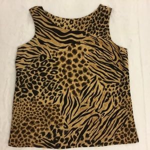 Safari Animal Print Reversible Top Sleeveless